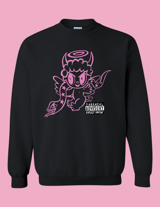 Pink Angel Parental Advisory Crewneck