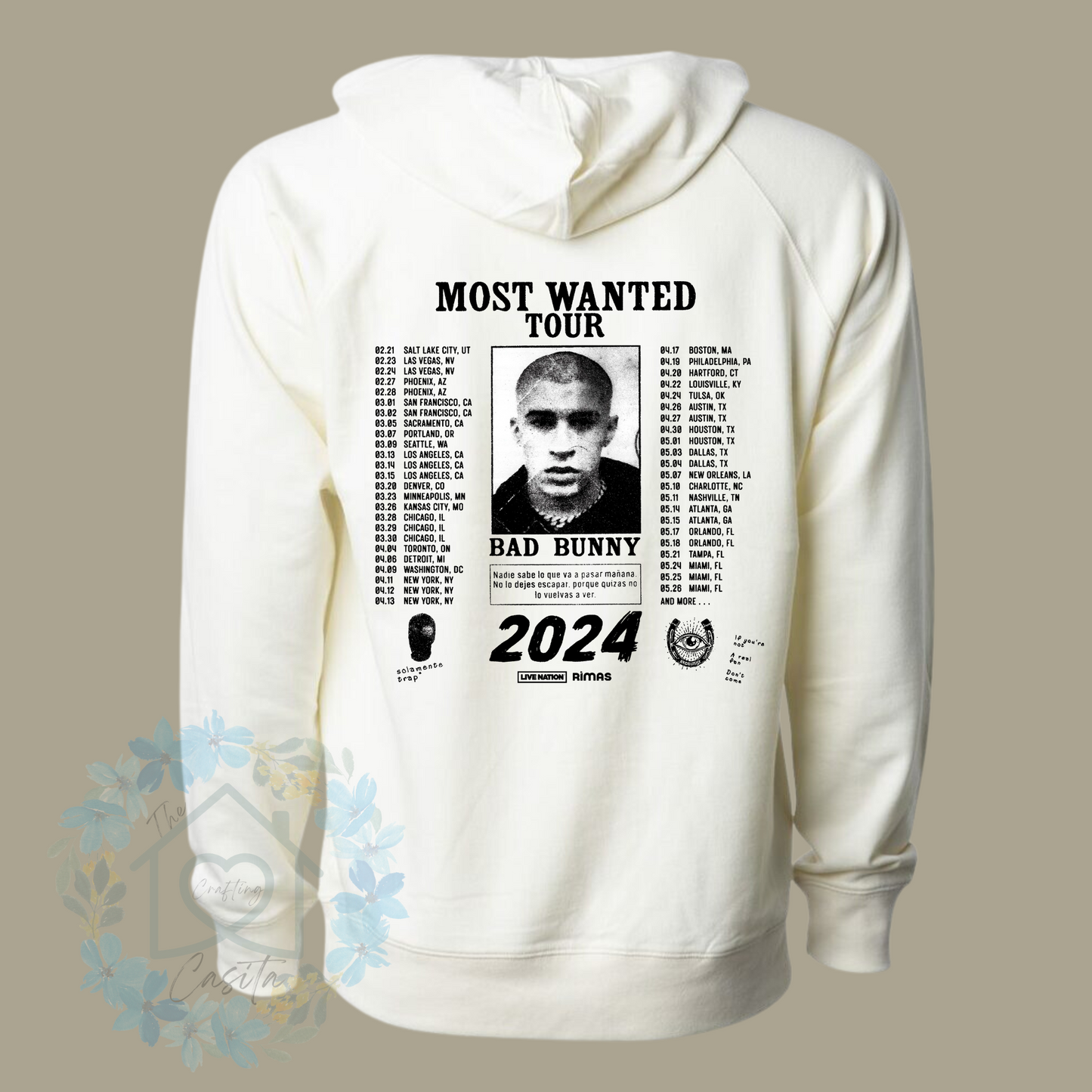 Bad Bunny Most Wanted Tour Hoodie