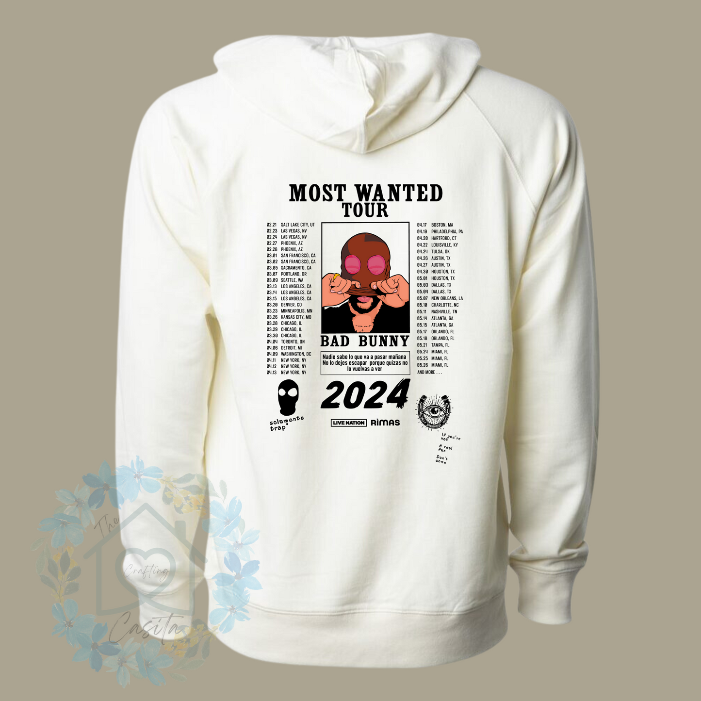 Bad Bunny Most Wanted Tour Hoodie