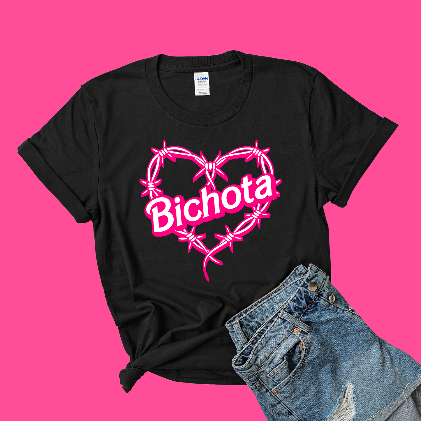 Pink Barbie Bichota Heart White