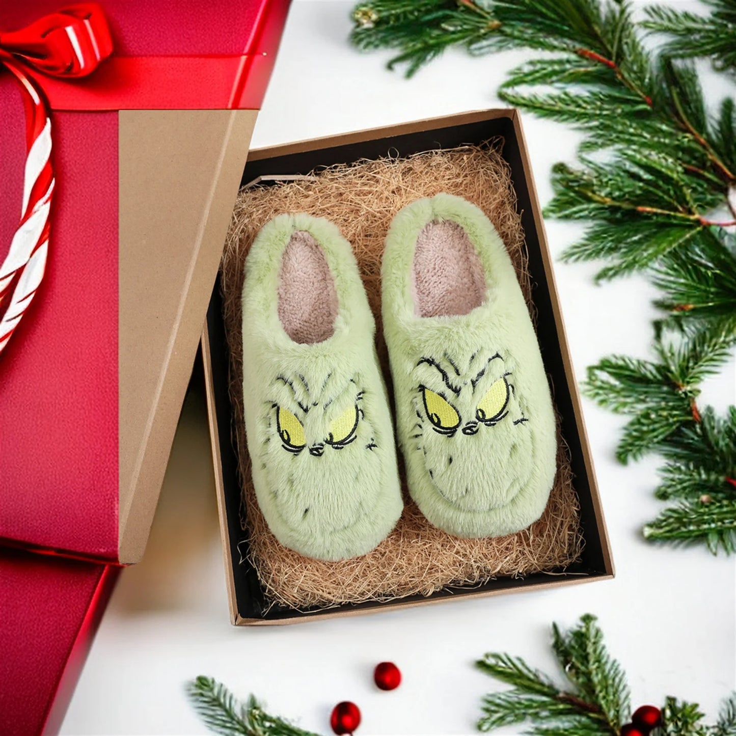 Green  Grinch Slippers