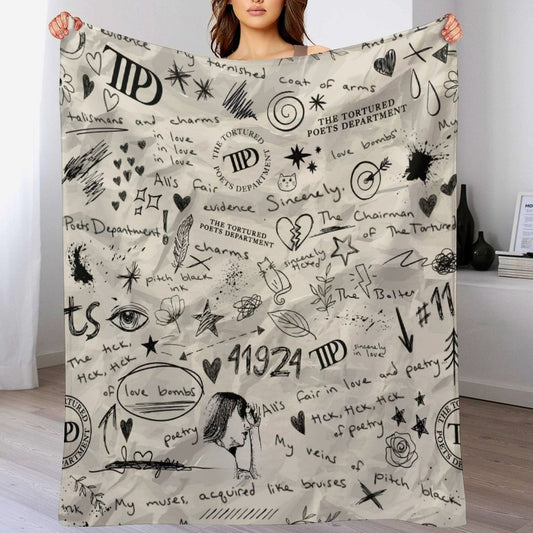 Taylor Swift Tortured Poets Department Blanket