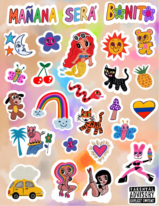 MAÑANA SERÀ BONITO ALBUM COVER CHARACTER STICKERS